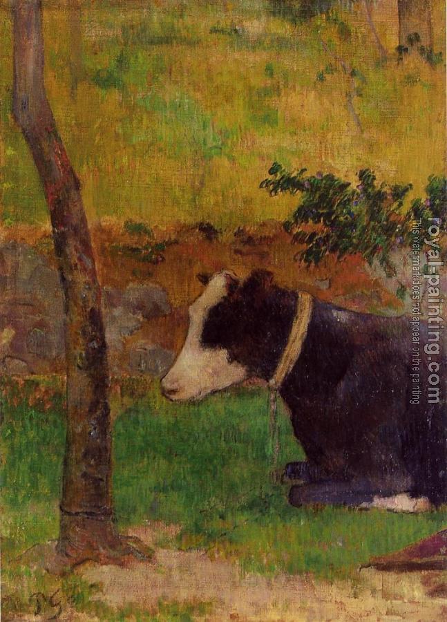 Paul Gauguin : Kneeling Cow
